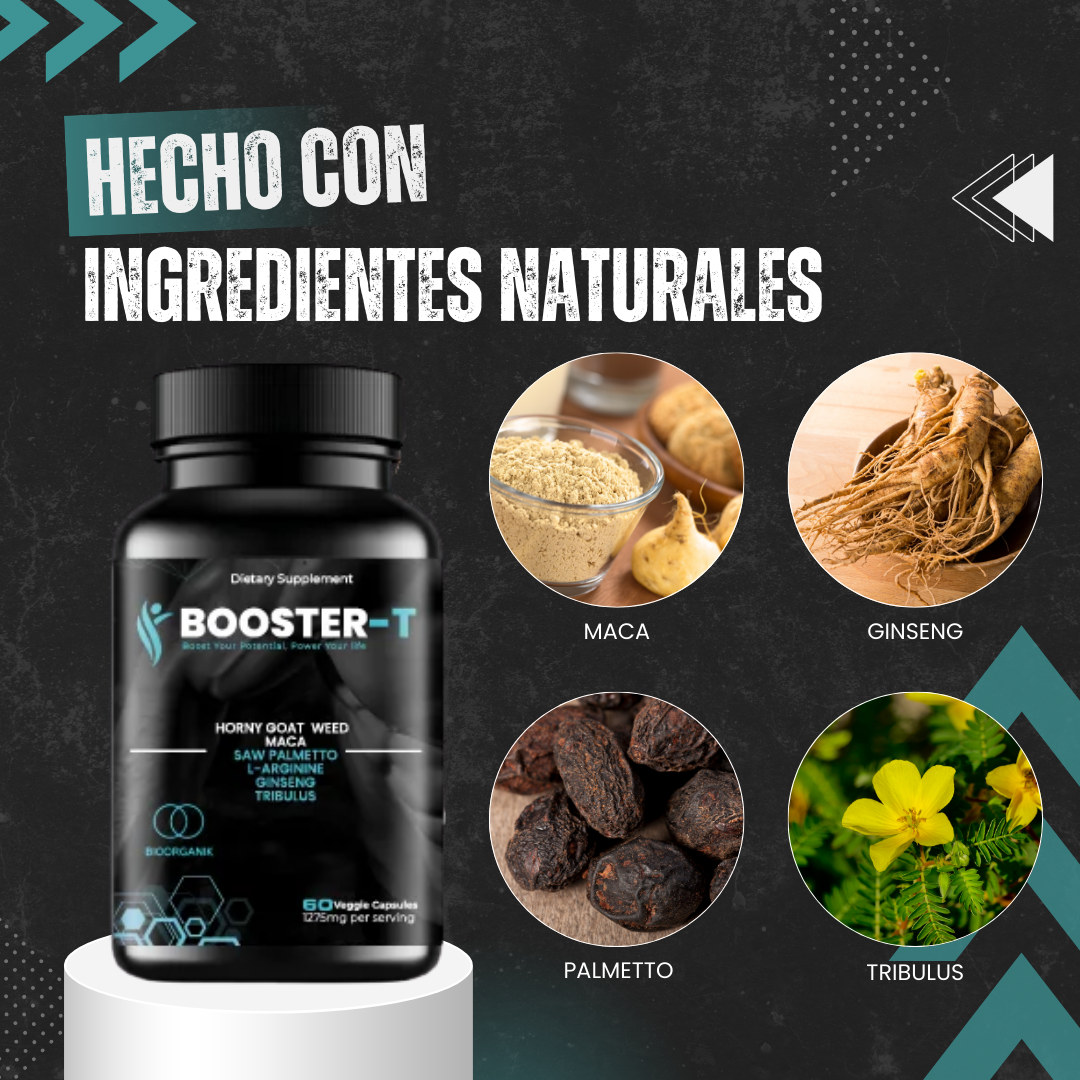 BOOSTER-T™ - LOGRA ERECCIONES 10 VECES MÁS POTENTES Y DURADERAS EN 5 MINUTOS
