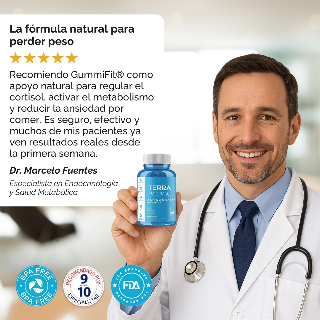 GUMMIFIT® GOMITAS ASHWAGANDHA - REDUCE 15 KILOS EN 2 SEMANAS